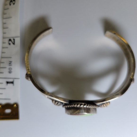 Charles Johnson Sterling Silver Gaspeite Bracelet - Picture 5 of 7